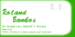 roland bankos business card